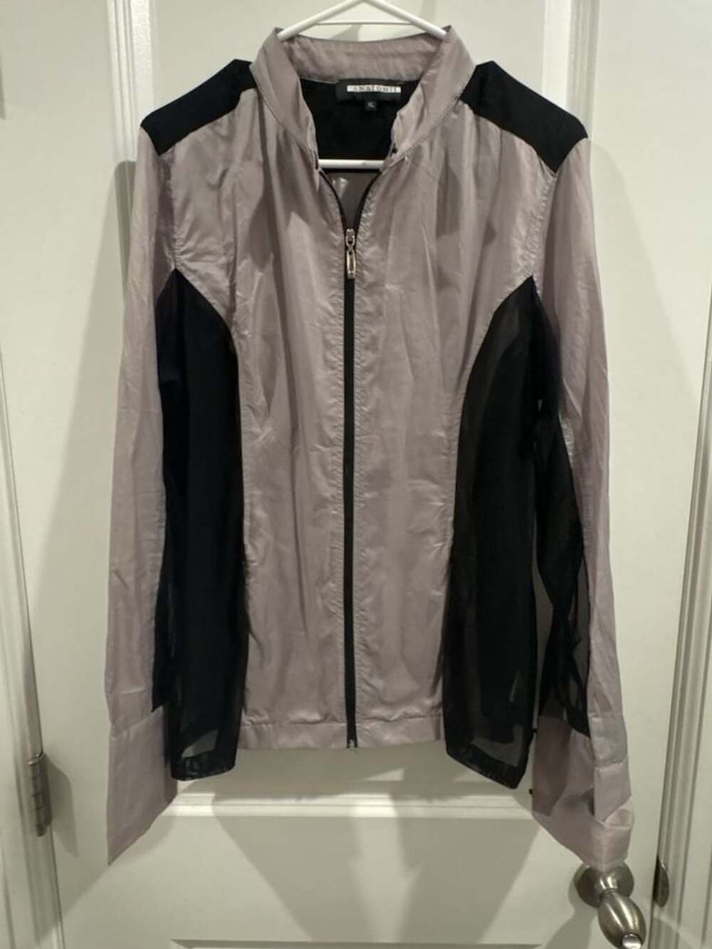 Anatomie Jacket Size XL Gray Black Full Zip Mesh Panels